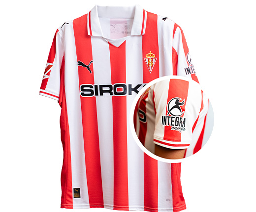 Consigue gratis la camiseta del Real Sporting de Gijón 25-26 | La 1ª equipación o la 2ª en exclusiva con Integra Energía